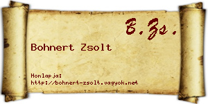 Bohnert Zsolt névjegykártya